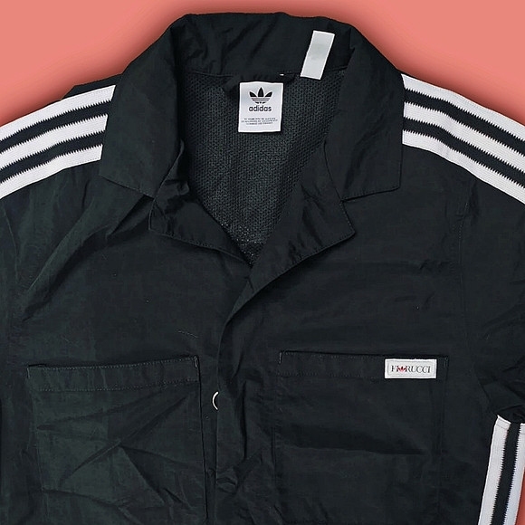 Adidas Originals x Fiorucci three stripe boiler jumpsuit sz. XL Black. Zip front - Picture 3 of 3